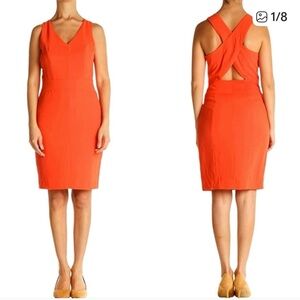 Banana Republic Vibrant Orange Backless‎ Dress